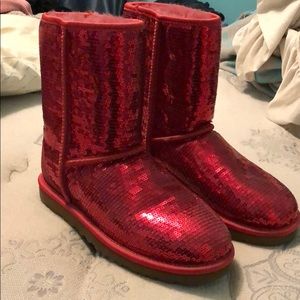 red sparkle uggs